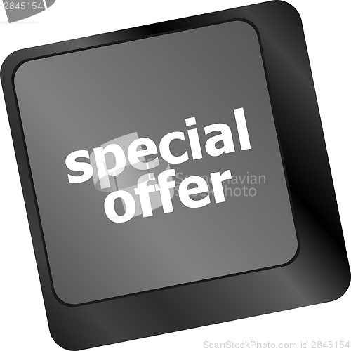 Image of special offer button on computer keyboard keys