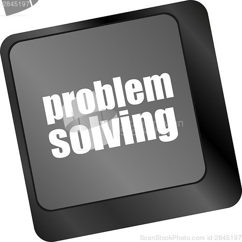Image of problem solving button on computer keyboard key