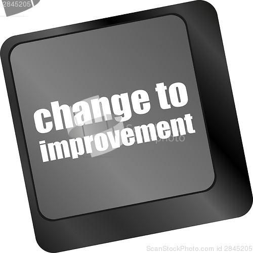 Image of improve or improvement business concept with key on keyboard