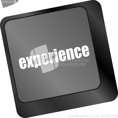 Image of experience word on computer keyboard key