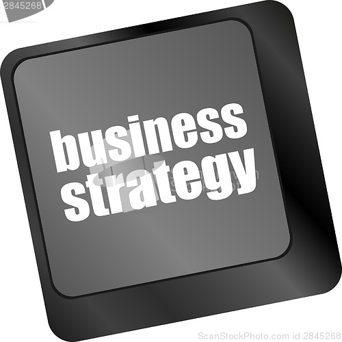 Image of business strategy - business concepts on computer keyboard, business concept