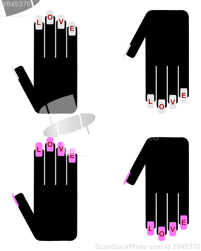 Image of Hand sign love