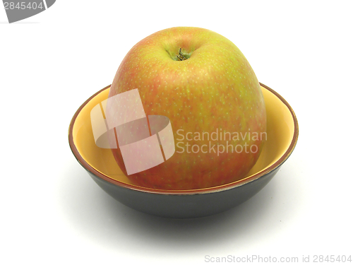 Image of An Apple as dessert in a dessert bowl