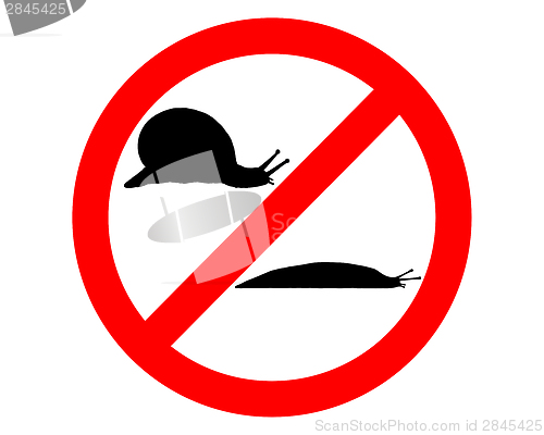 Image of Prohibition sign for slugs