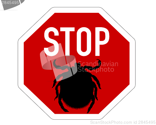 Image of Stop sign for ticks