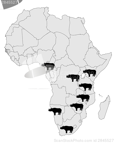 Image of Rhinoceros range