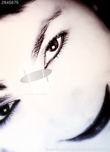 Image of Beautiful young woman face. 