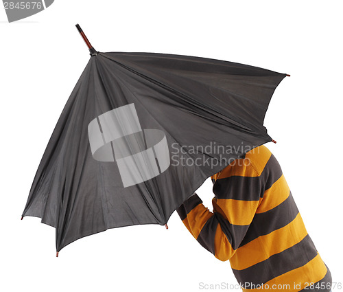 Image of Man with umbrella