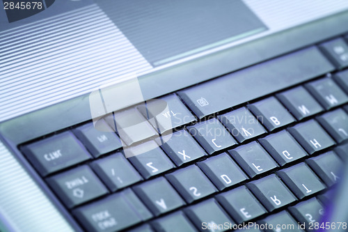 Image of Modern and stylish laptop. 