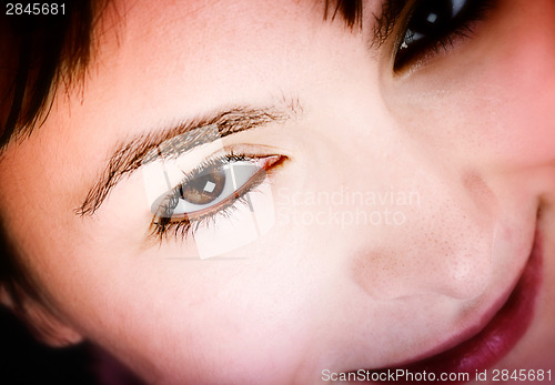 Image of Beautiful young woman face. 