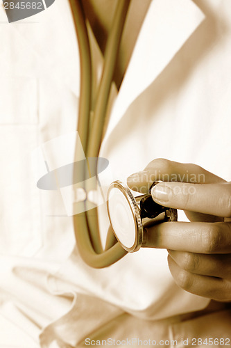 Image of Young doctor with stethoscope.