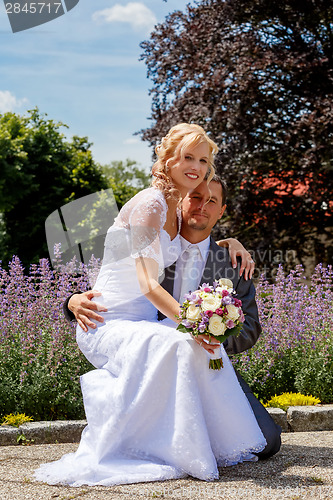 Image of beautiful young wedding couple