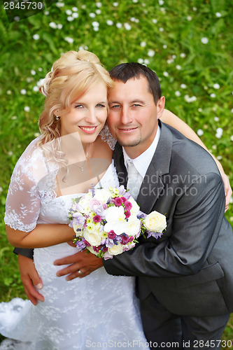 Image of beautiful young wedding couple