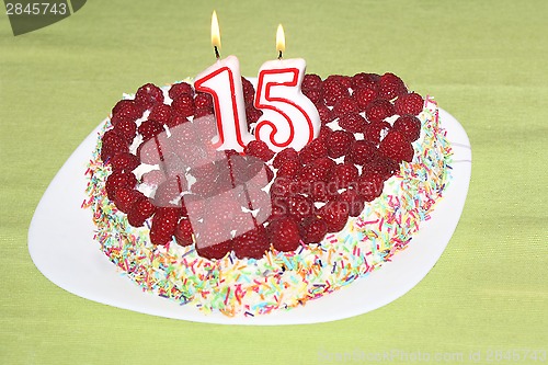 Image of Birthday raspberry cake 