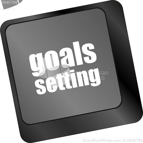 Image of Goals setting button on keyboard with soft focus