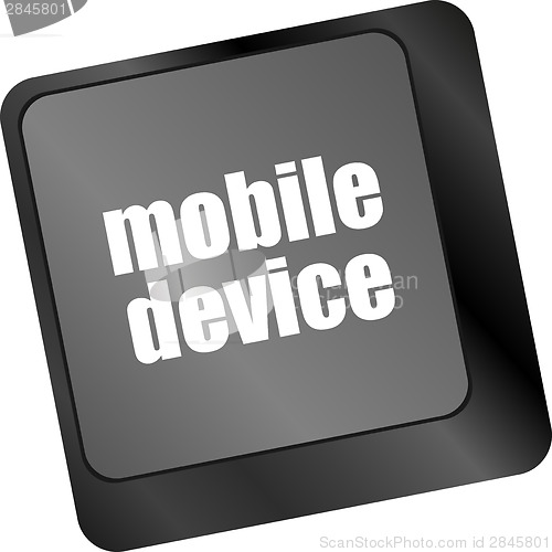 Image of A keyboard with a key reading mobile devices