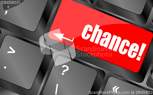 Image of chance button on computer keyboard key