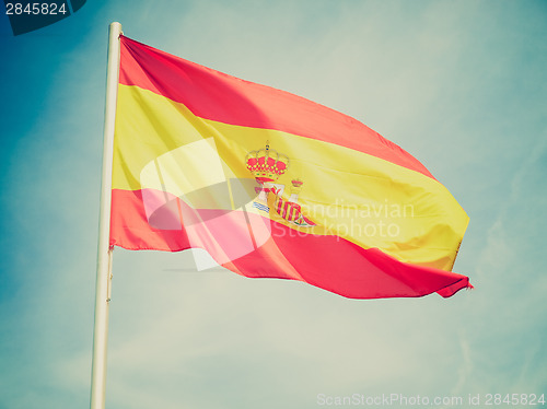 Image of Retro look Flag of Spain