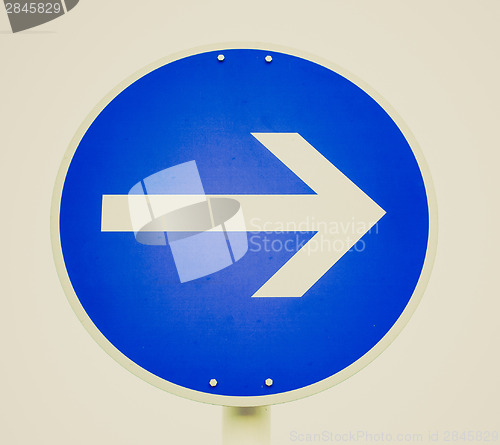 Image of Retro look Arrow sign