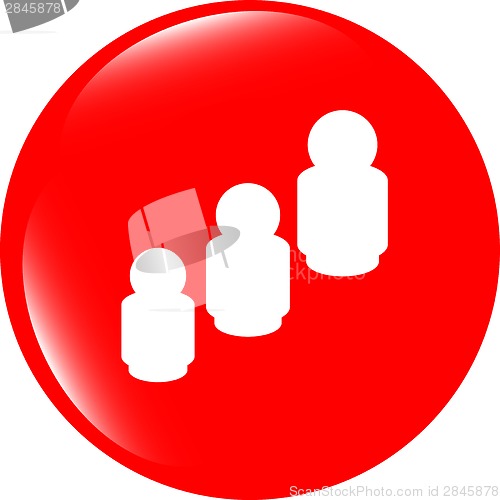 Image of business man silhouette icon web app button