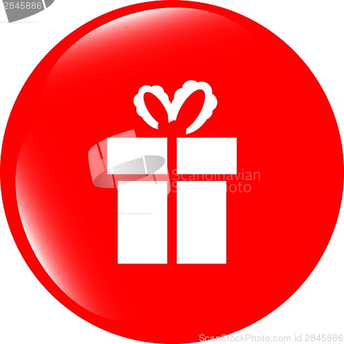 Image of Holiday gift box icon web button