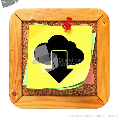 Image of Cloud Icon on Cork Message Board.