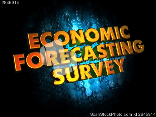 Image of Economic Forecasting Survey on Digital Background.