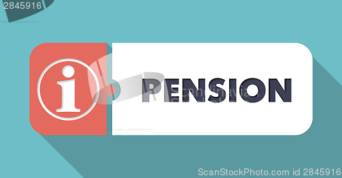 Image of Pension Concept in Flat Design.