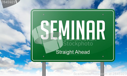 Image of Seminar on Green Highway Signpost.