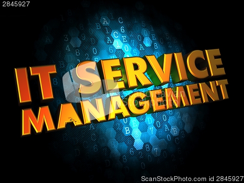 Image of IT Service Management on Digital Background.