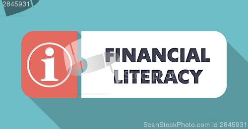 Image of Financial Literacy Concept in Flat Design.