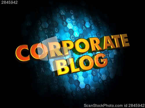 Image of Corporate Blog Concept on Digital Background.
