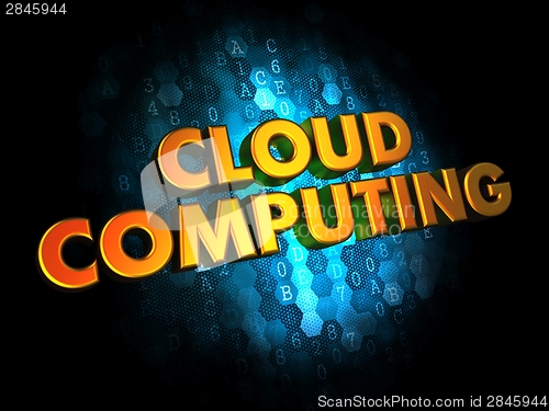 Image of Cloud Computing on Digital Background.