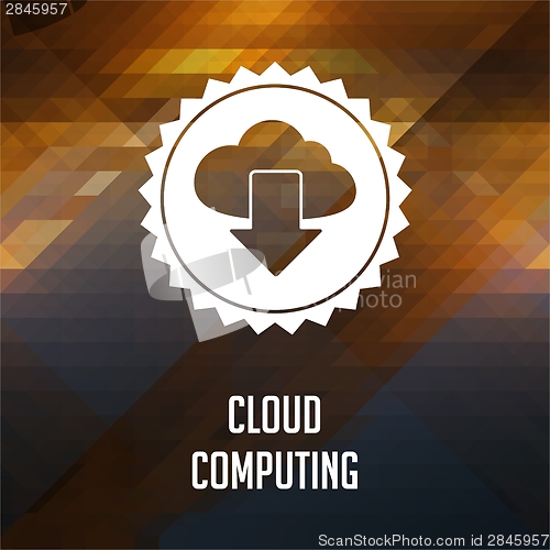 Image of Cloud Computing on Triangle Background.