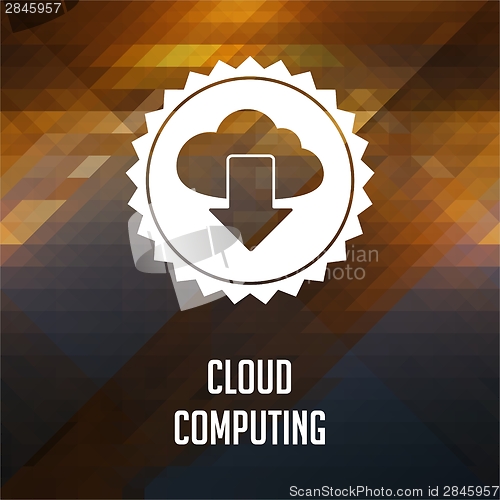 Image of Cloud Computing on Triangle Background.