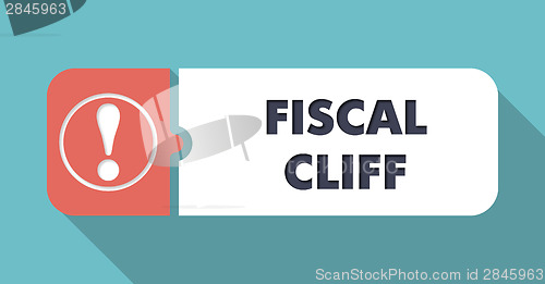 Image of Fiscal Cliff Concept in Flat Design.