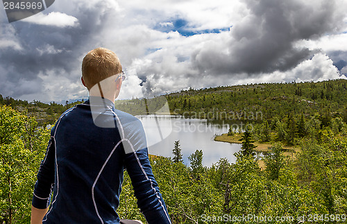 Image of staring at lake 