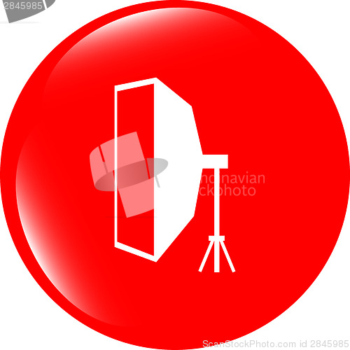 Image of softbox icon isolated on white background