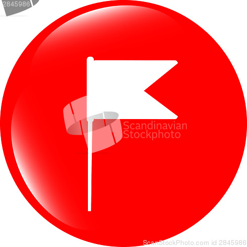 Image of flag sign web button icon