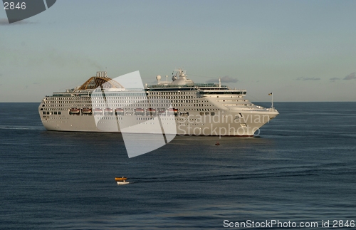 Image of Huge cruise ship at sea