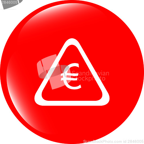 Image of web icon on cloud with euro eur money sign