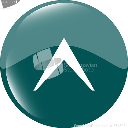 Image of abstract sign on web icon. web button. isolated on white