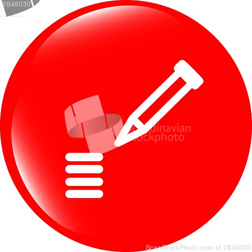 Image of School Pencil Icon web icon on white background