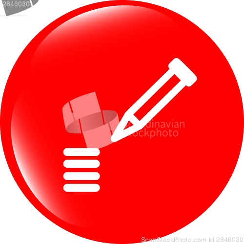 Image of School Pencil Icon web icon on white background