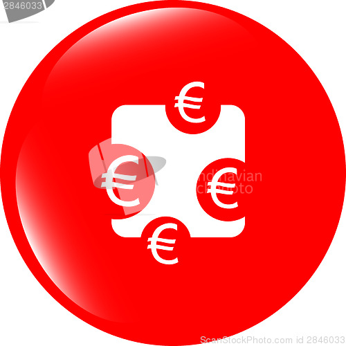 Image of web sign icon. Euro eur symbol. Modern UI website button