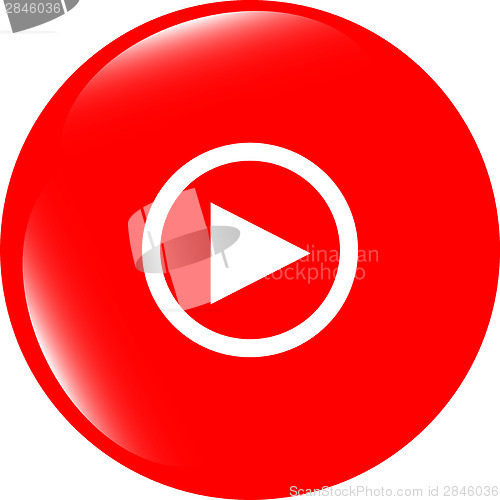 Image of multimedia play icon button, design element