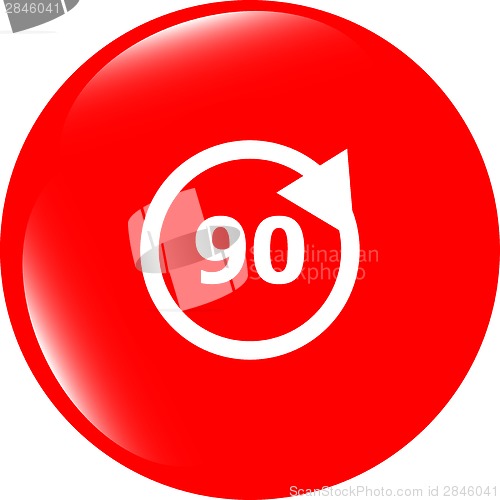 Image of 90 percent web icon, web button