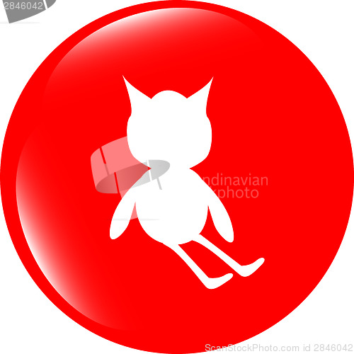 Image of icon button with baby boy inside, isolated on white