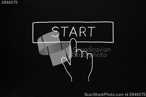 Image of Hand Clicking Start Button