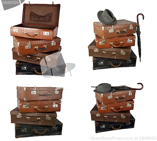 Image of Old brown suitcase